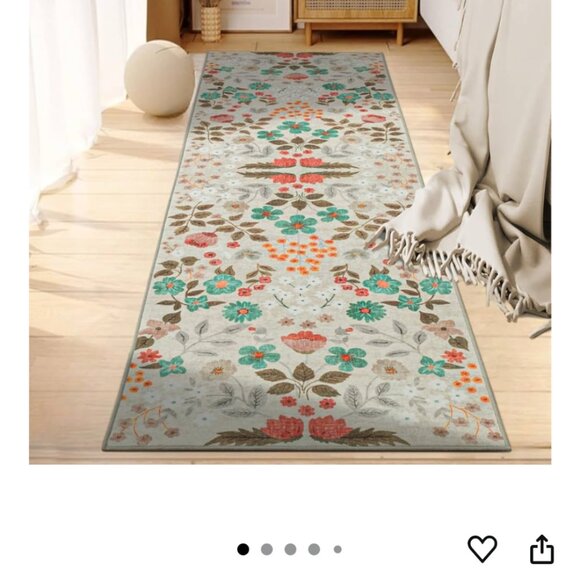 Bundle for pixie Floral Runner Rug – Beige with Multicolor Flowers - Picture 1 of 2